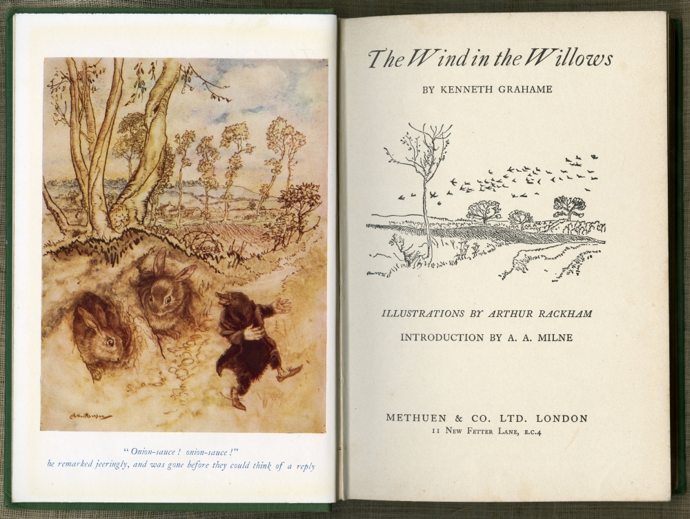 Kenneth Grahame『The Wind In The Willows』 ラッカム装画版口絵と扉
