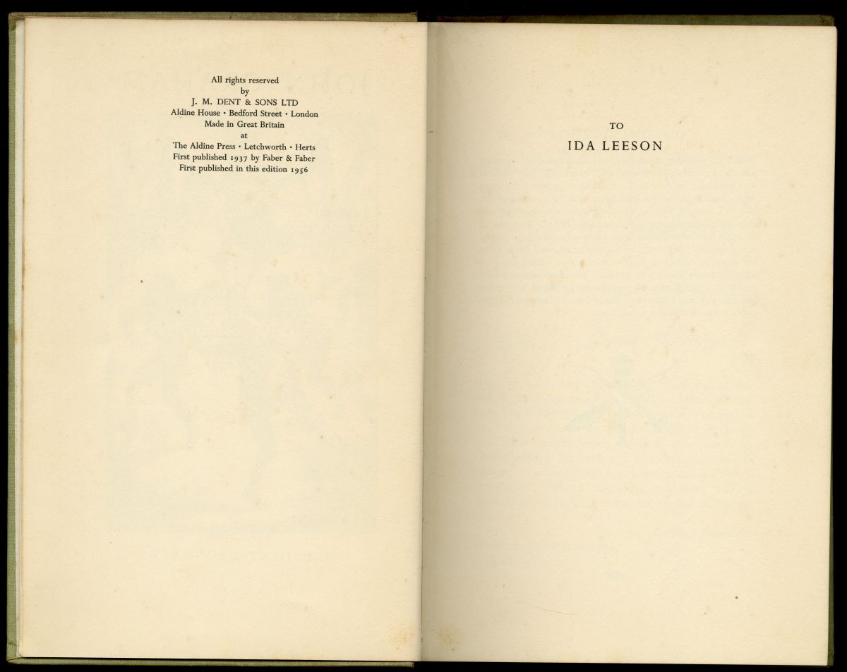 『JOHN GRAHAM CONVICT 1824』（1956年 J.M.DENT & SONS版）刊記
