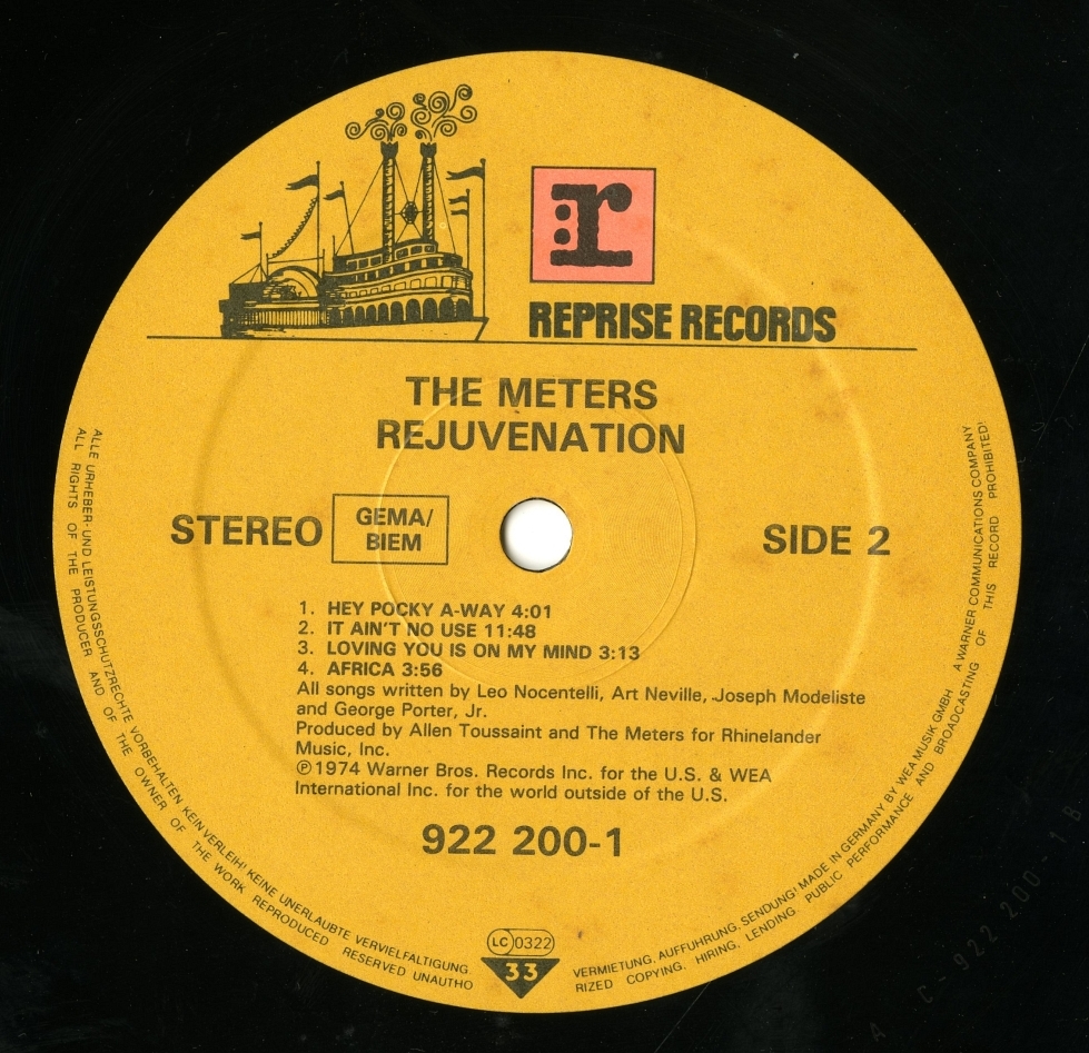 The Meters Rejuvenation Label