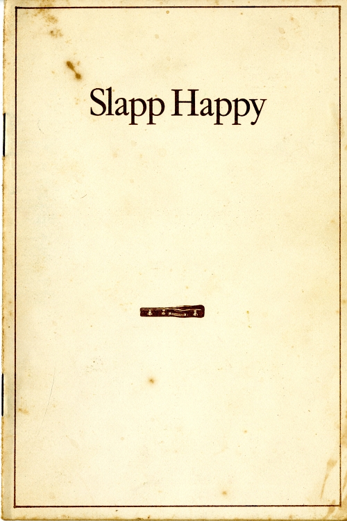 『Slapp Happy』の歌詞ブックレット