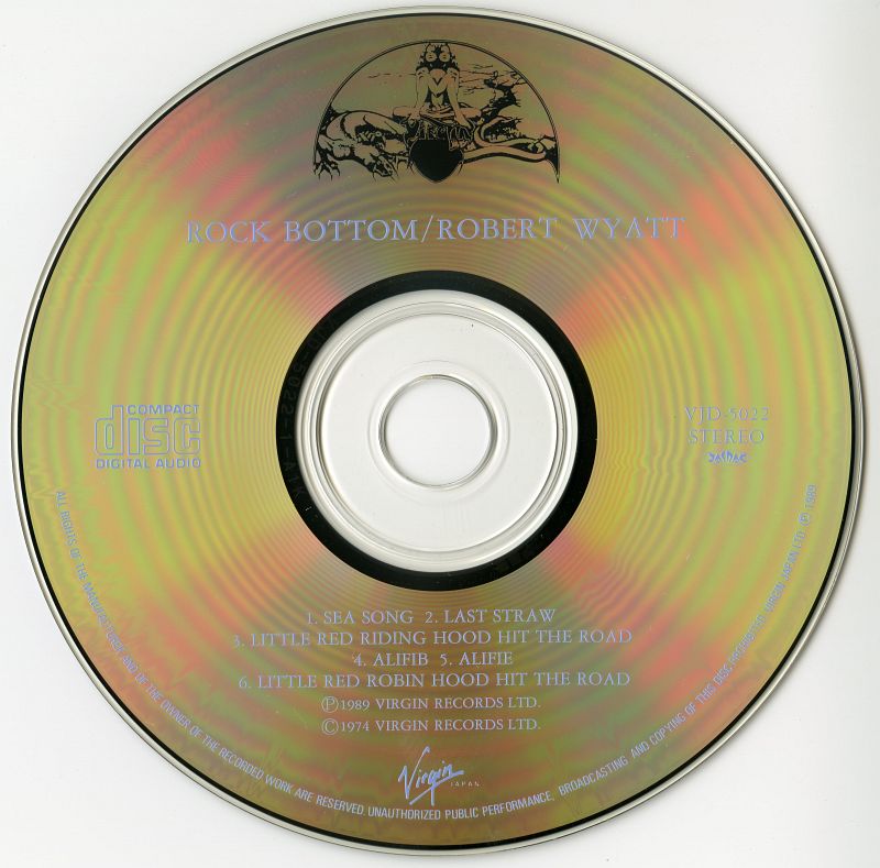 1989Rock Bottom再発CD日本盤Label