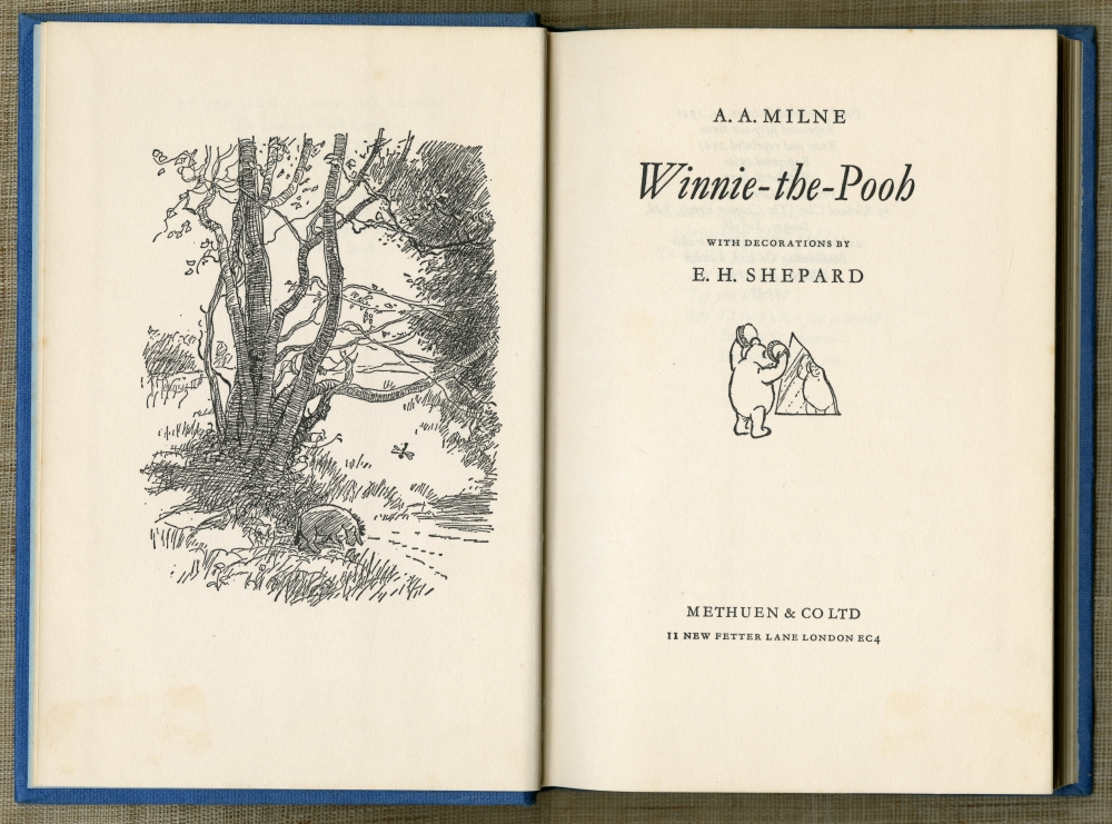A.A.Milne『Winnie-The-Pooh』 1965年改版第4刷（1970年）口絵と扉