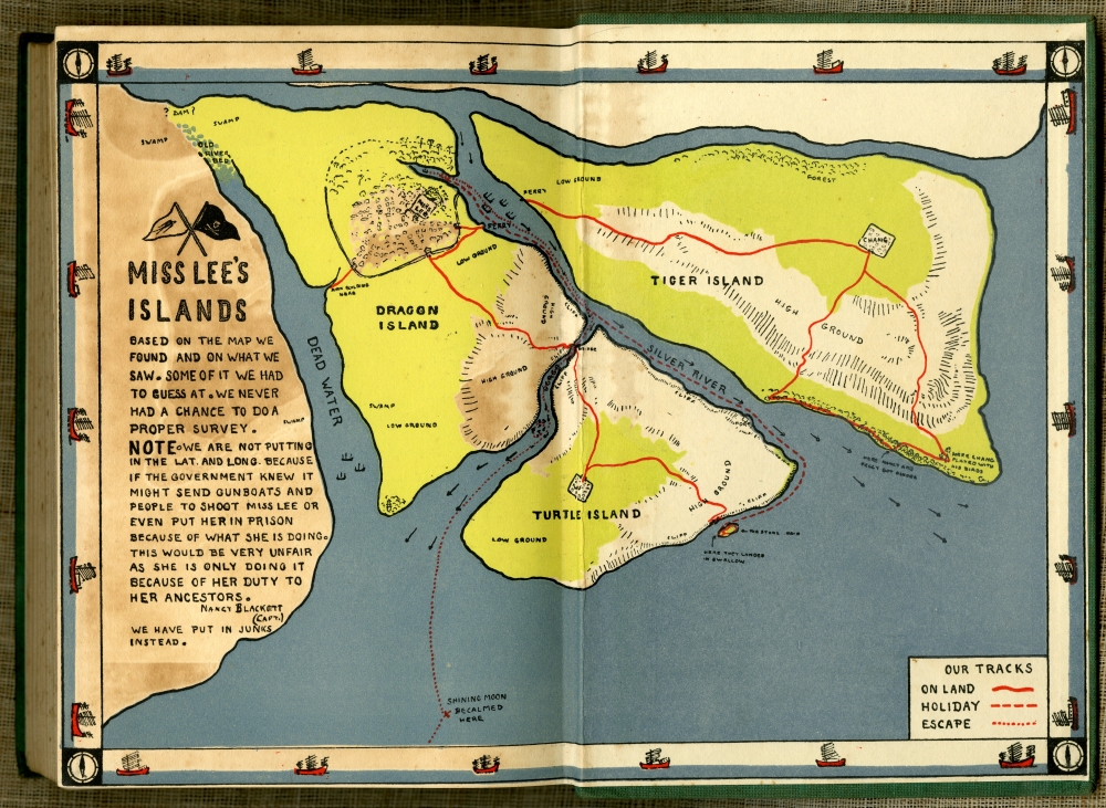 『女海賊の島（MISSEE LEE）』の見返しの地図