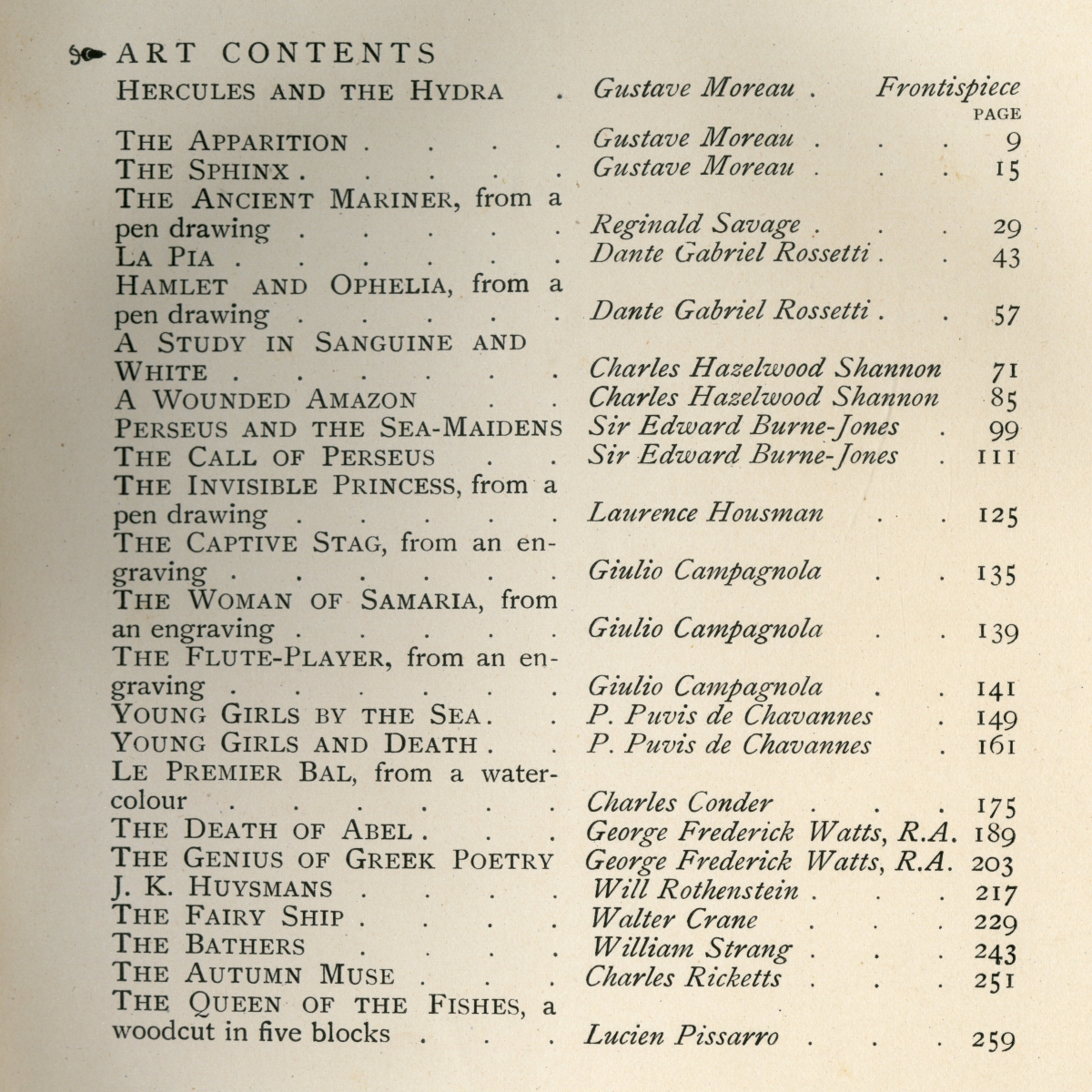 『ペイジェント（The Pageant）1897』目次