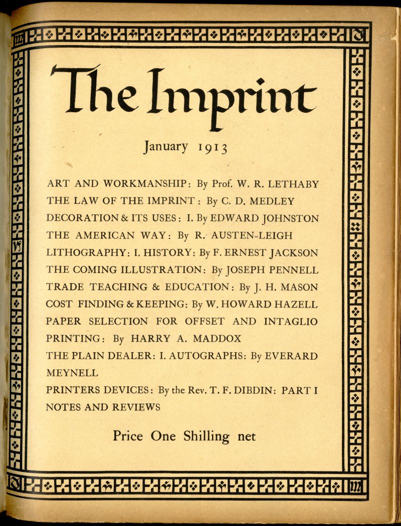 『The Imprint』1月号（創刊号）の表紙02