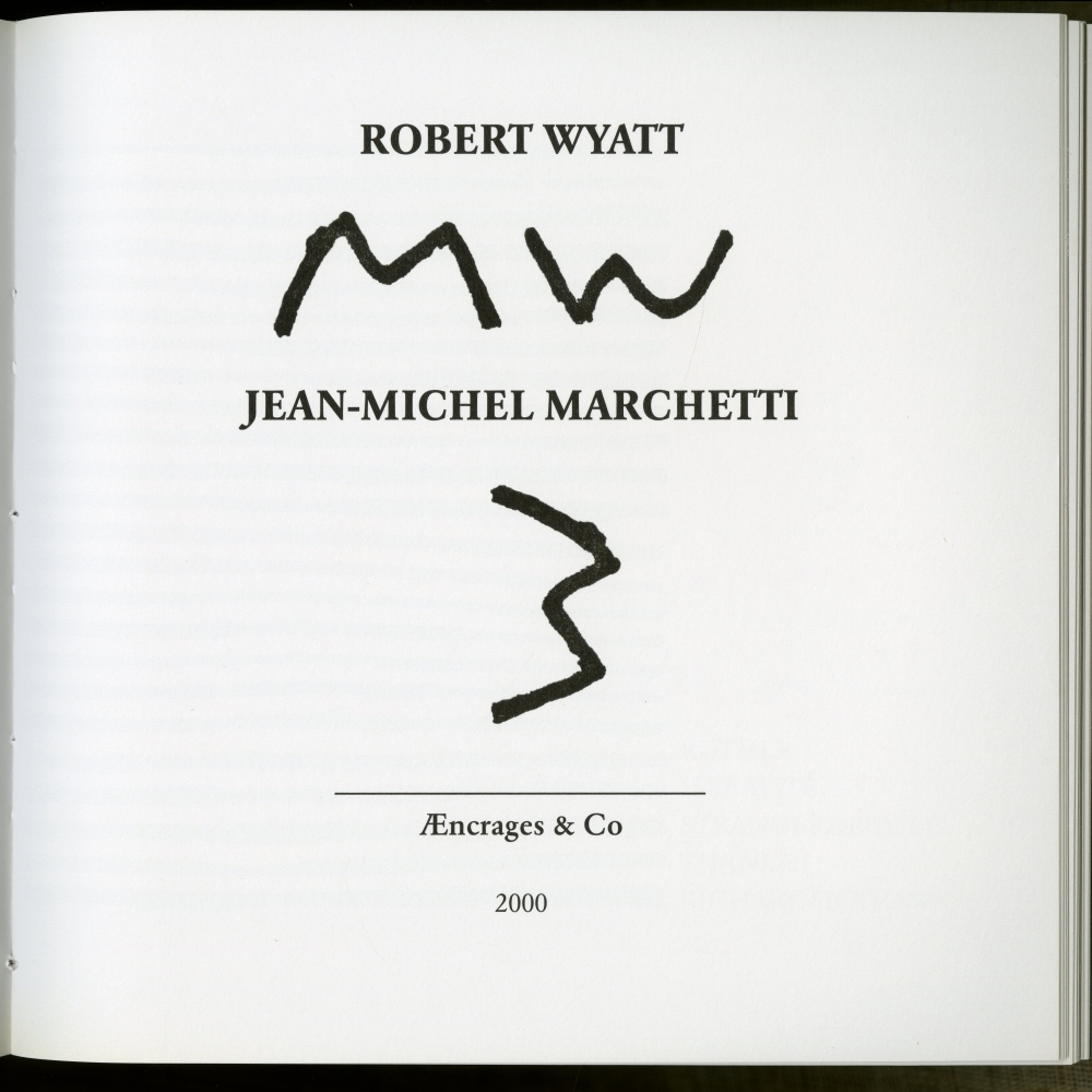 『Robert Wyatt　Anthologie du projet MW』収録された「MW3」（2000年）の表紙／扉