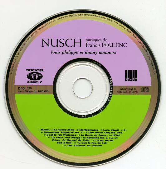 Louis Philippe Et Danny Manners『Nusch - musiques de Francis Poulenc』 04