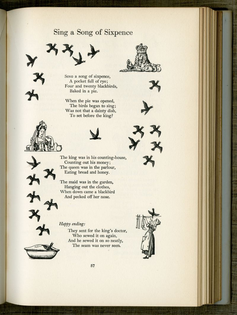 『オックスフォード版ナーサリーライムの本（The Oxford Nursery Rhyme Book）』のページから03