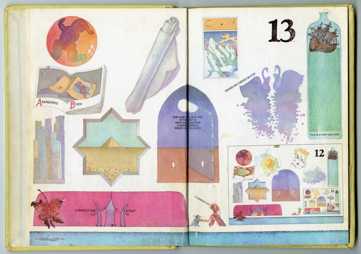 Remy Charlip & Jerry Joyner『THIRTEEN』（1975年、Parent's Magazine Press）最初の見開き