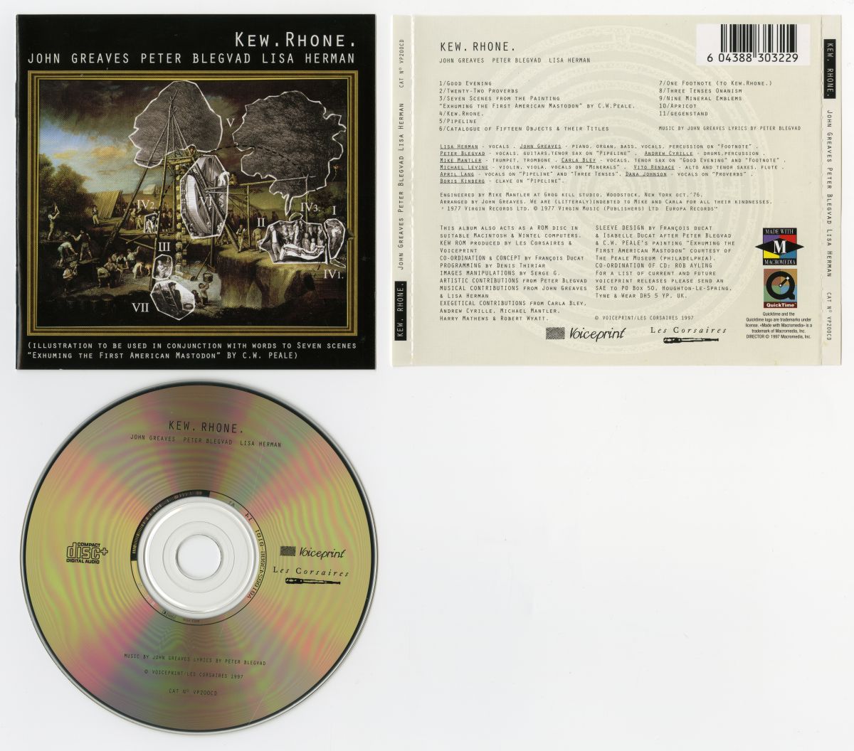 『Kew. Rhone.』（1997年、Voiceprint）CD01