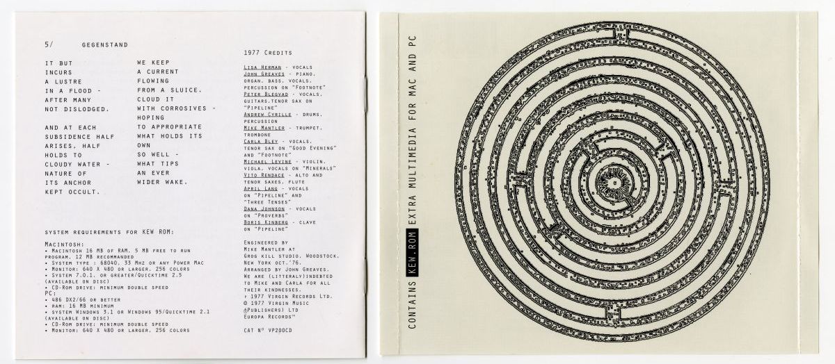 『Kew. Rhone.』（1997年、Voiceprint）CD02
