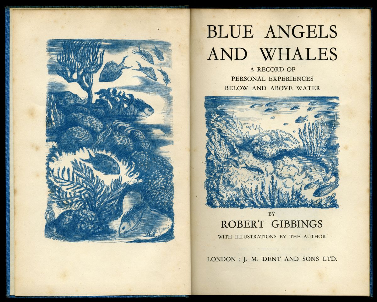 『BLUE ANGELS AND WHALES』（1946年 J.M.DENT & SONS版）扉