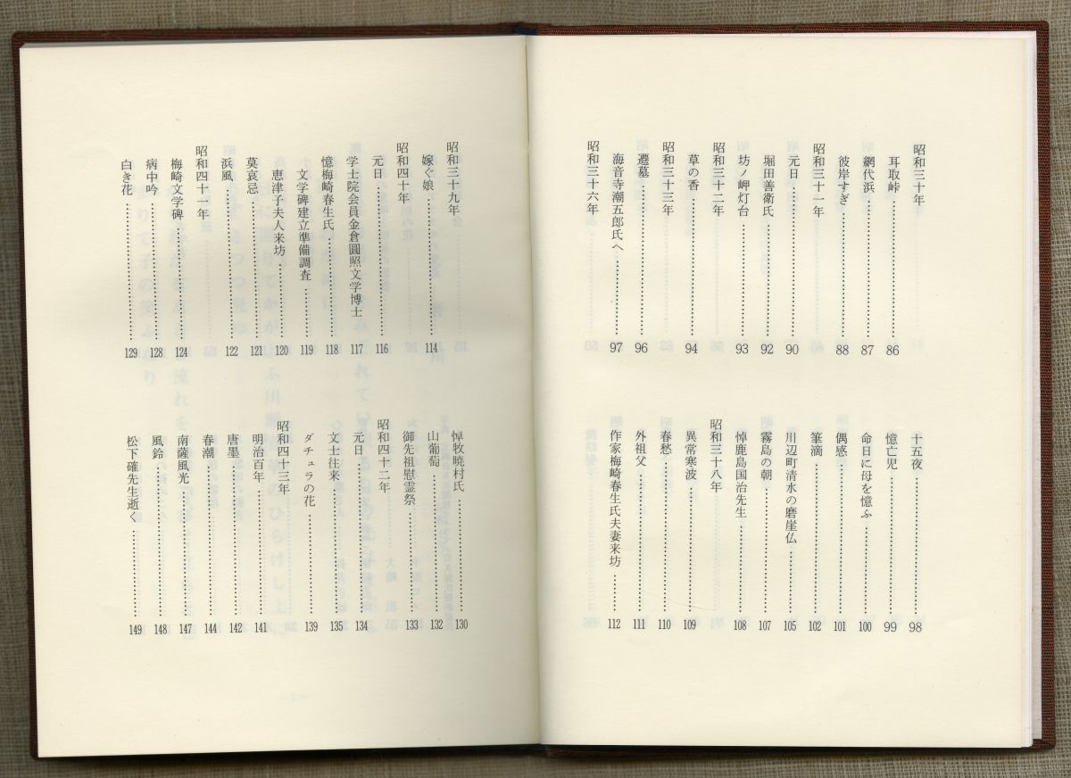 平原勝郎『歌集　ダチュラの実　付　鹿児島歌壇五十年史』（1979年）目次03