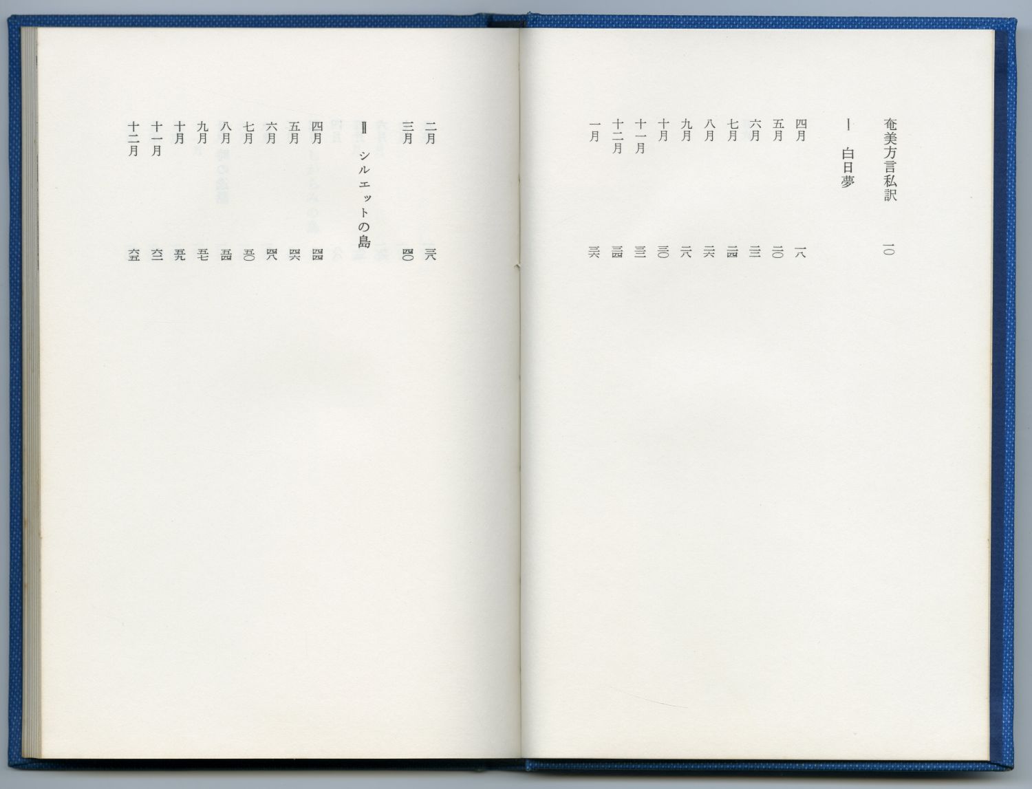 藤井令一『詩集　シルエットの島』（1976年、思潮社）目次01