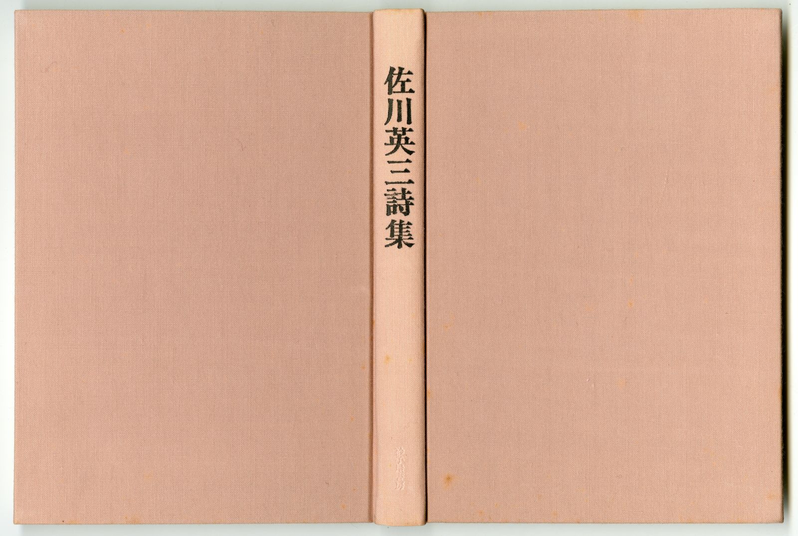 『佐川英三詩集』表紙